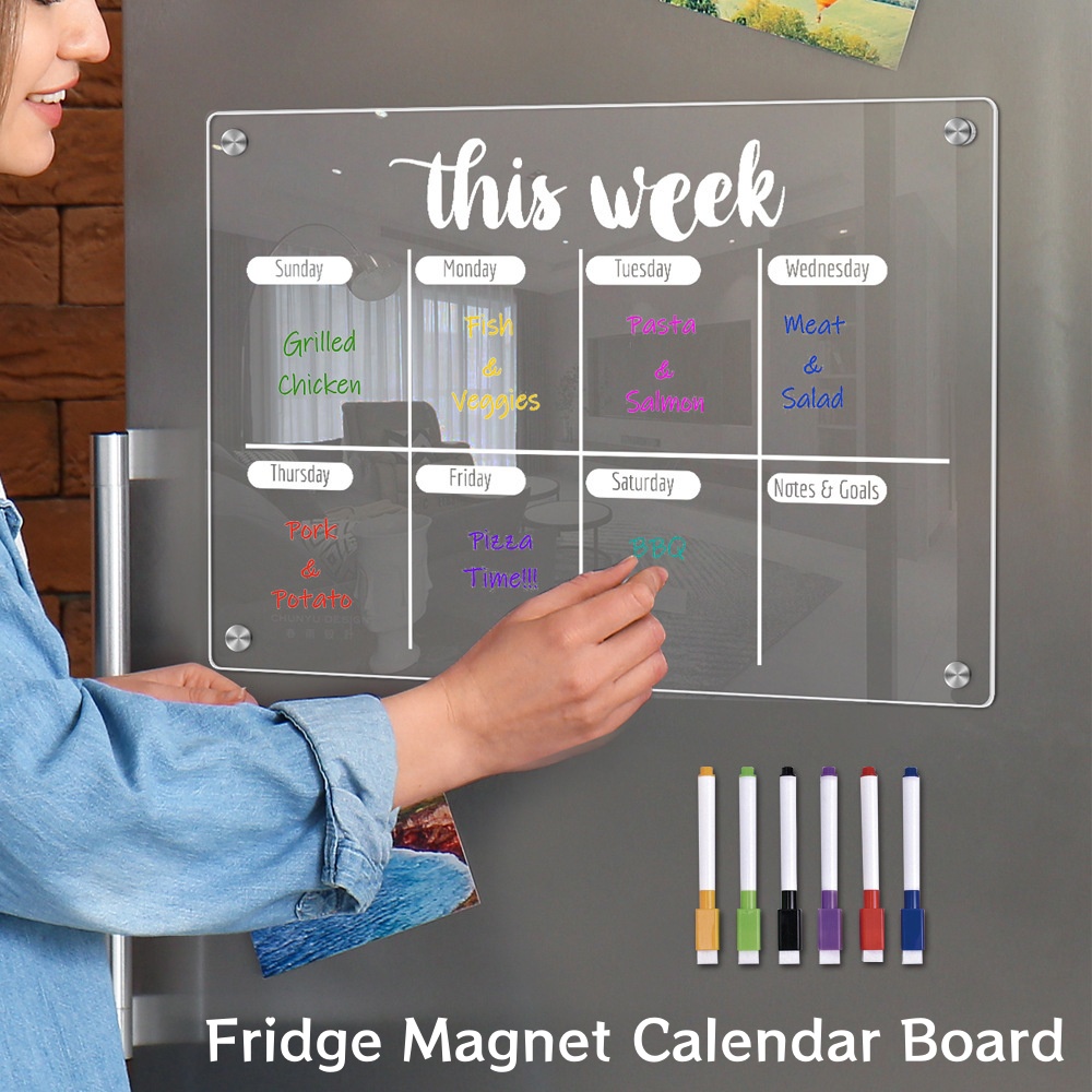 Magnetic Letter Board - Fridge Magnet Calendar Board Weekly Planner
