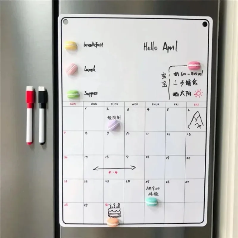 Magnetic Letter Board - Fridge Magnetic Calendar Board Monthly Weekly