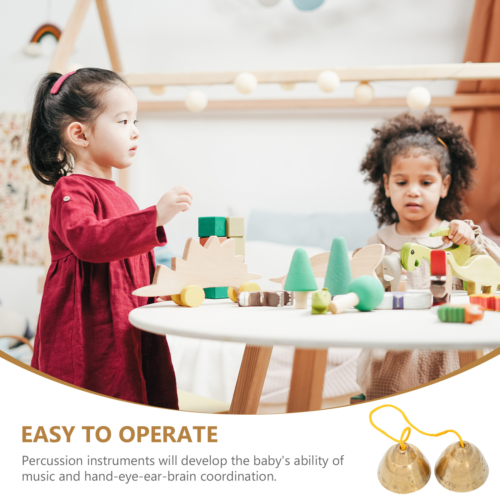 1Pair Premium Copper Bell Kids - Kids Education Bell review and price