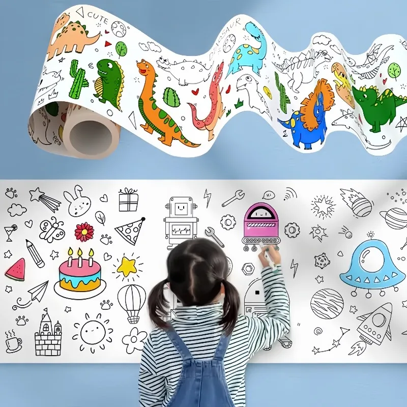 Kids Coloring Paper Roll Stick - Kids Education Wallpaper review and price