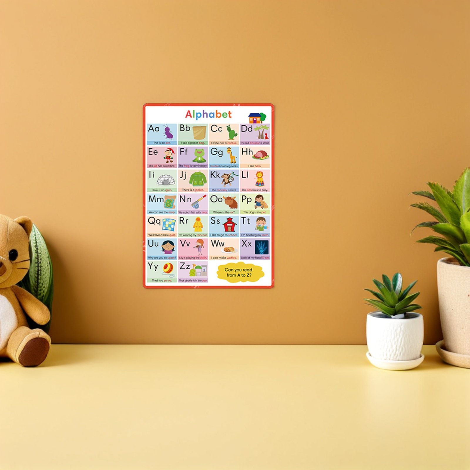 2Pcs Alphabet Number Poster Se - Kids Education Wallpaper review and price