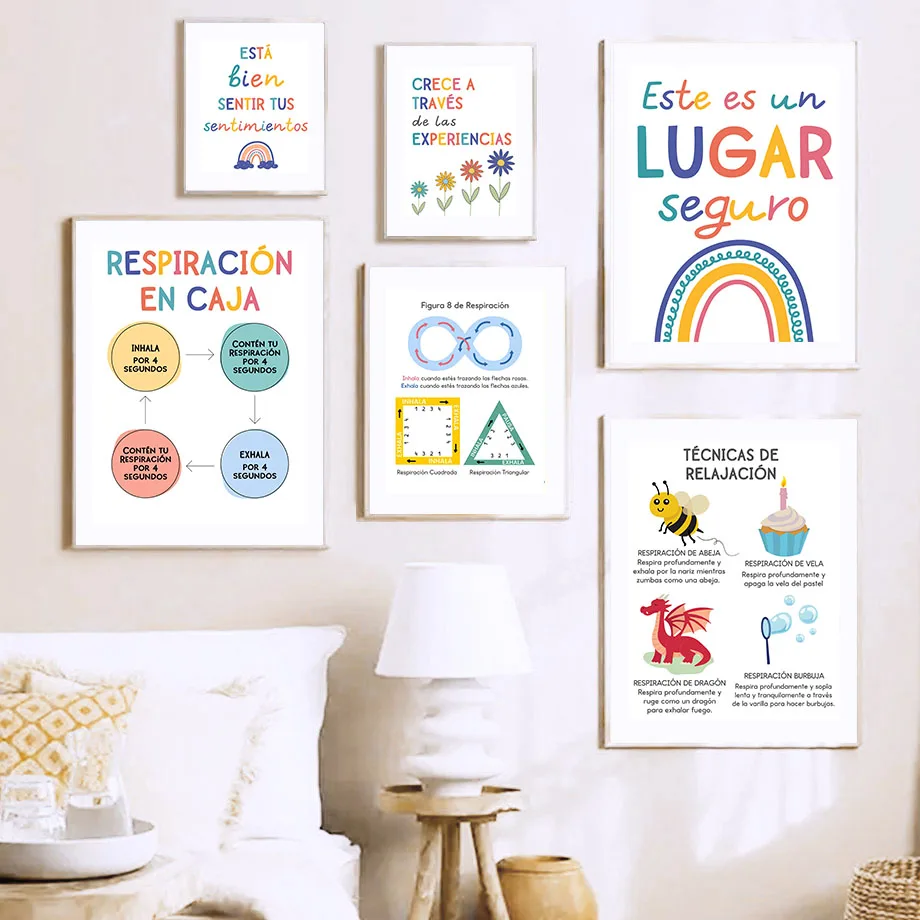 Spanish Education Motto Rainbo - Kids Educational Posters review and price