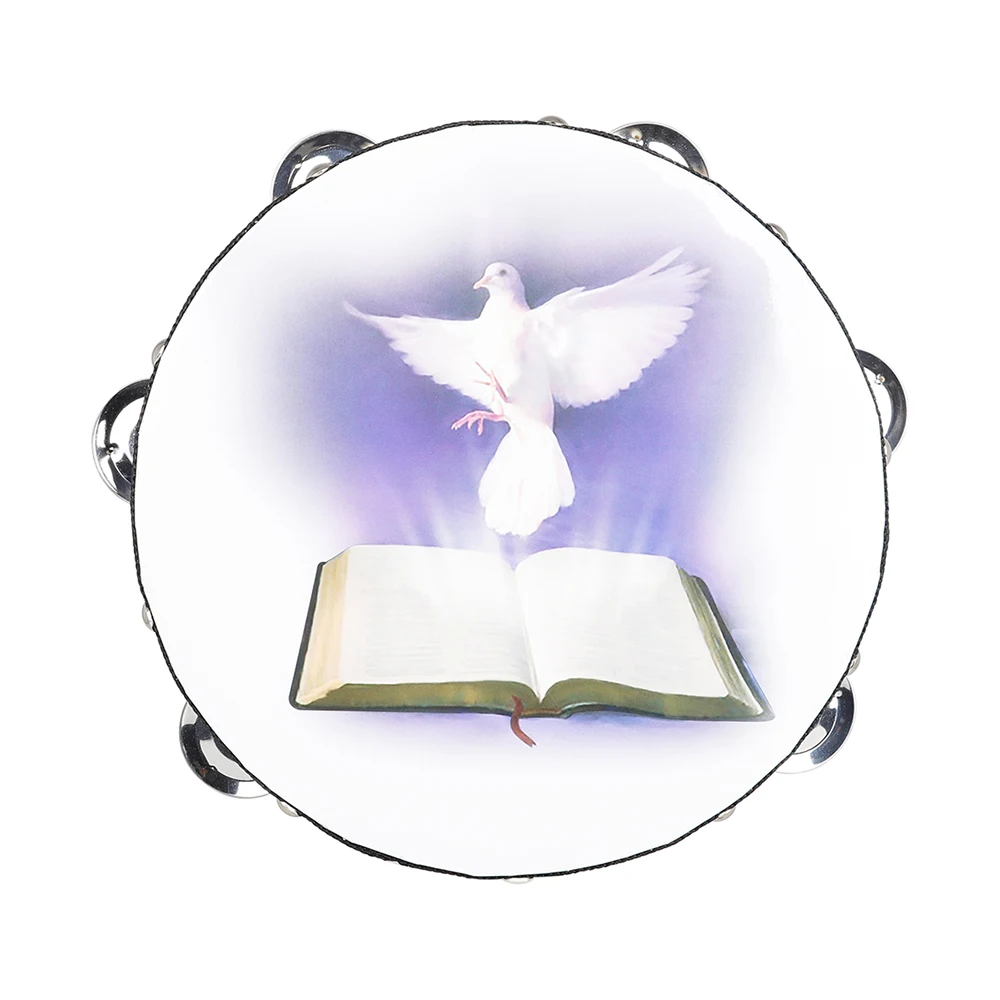 8 Inch Tambourine Peace Pigeon - Kids Education Bell review and price