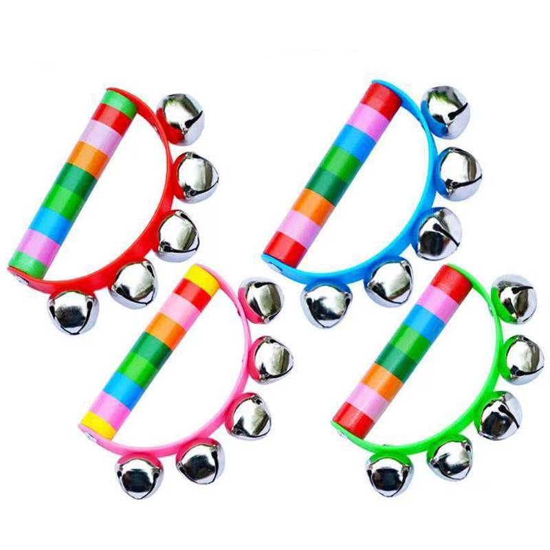 Rainbow Hand Jingle Bells Wood - Kids Education Bell review and price