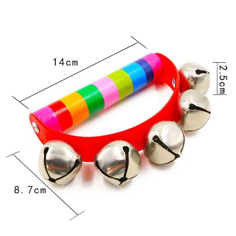 Rainbow Hand Jingle Bells Wood - Kids Education Bell review and price