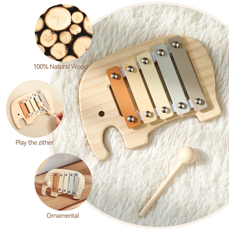 Montessori Wooden 5 Tones Mult - Kids Education Bell review and price