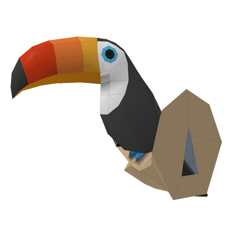 Toucan 3D Paper Model Papercra - Kids Education Wallpaper review and price