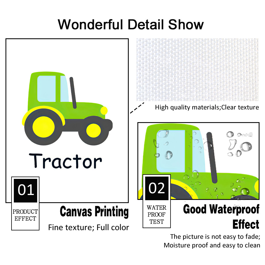 Cartoon Vehicle Alphabet wall  - Kids Educational Posters review and price