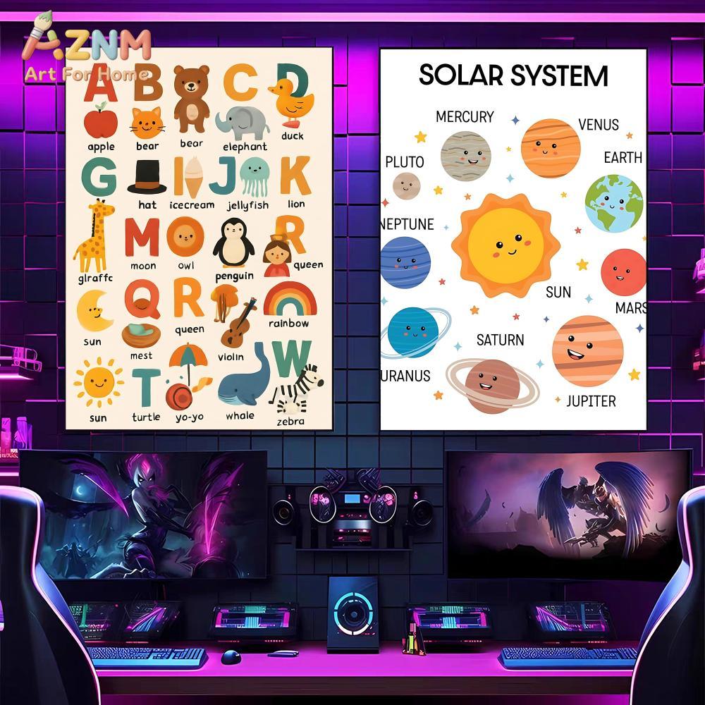 AZNM Kids Educational Canvas W - Kids Educational Posters review and price