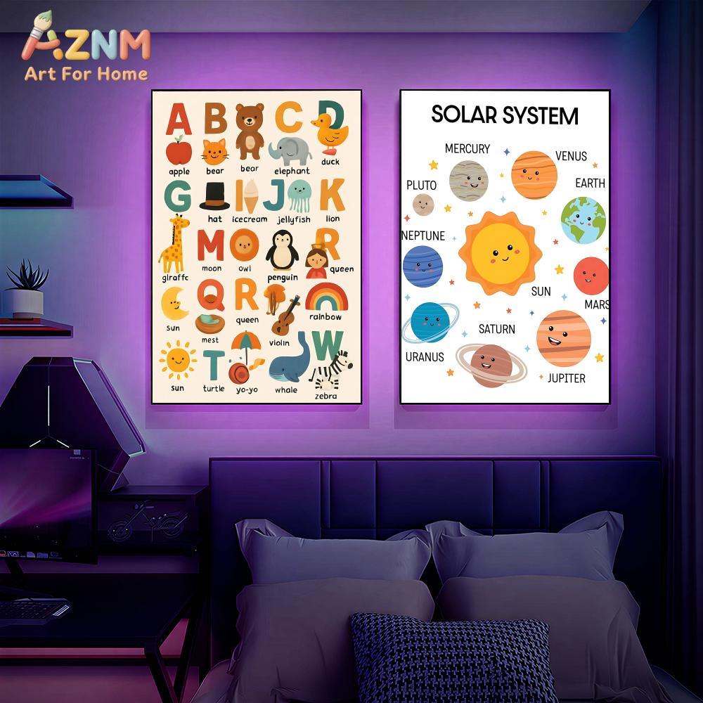 AZNM Kids Educational Canvas W - Kids Educational Posters review and price
