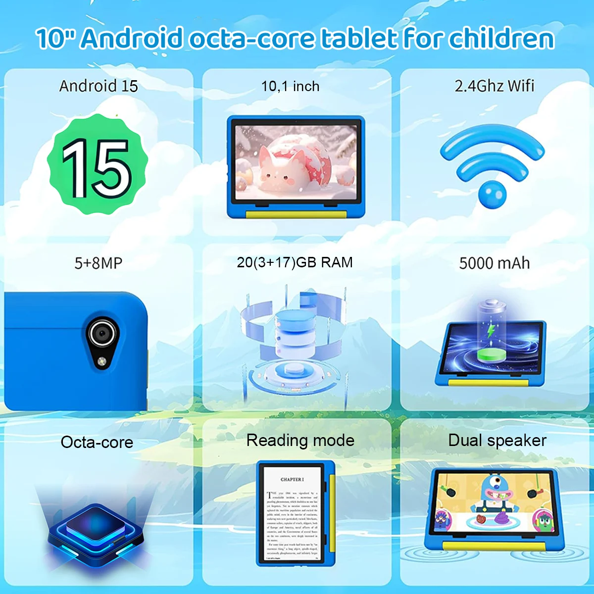 Kid Tablet Android 15 Tablet f - Kids Education Tablets review and price