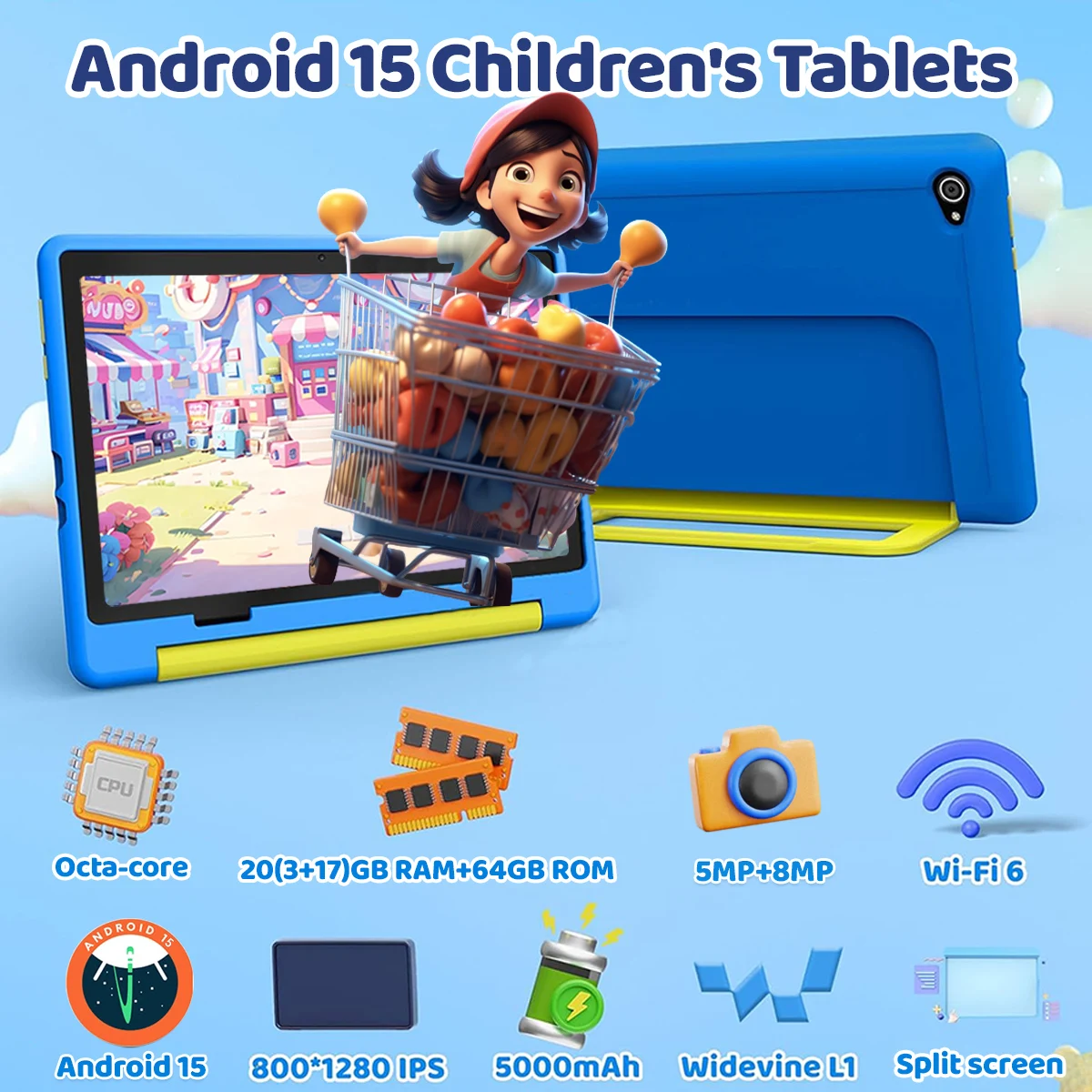 Kid Tablet Android 15 Tablet f - Kids Education Tablets review and price