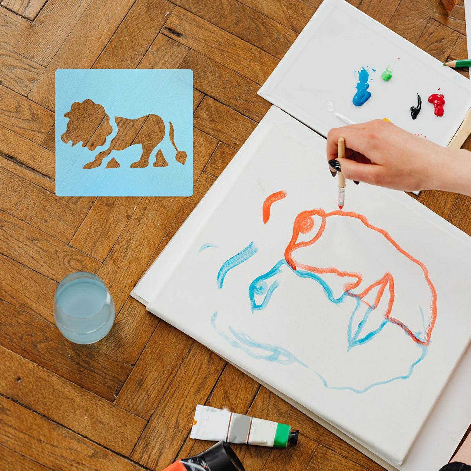 12Pcs Plastic Drawing Stencils - Kids Education Wallpaper review and price