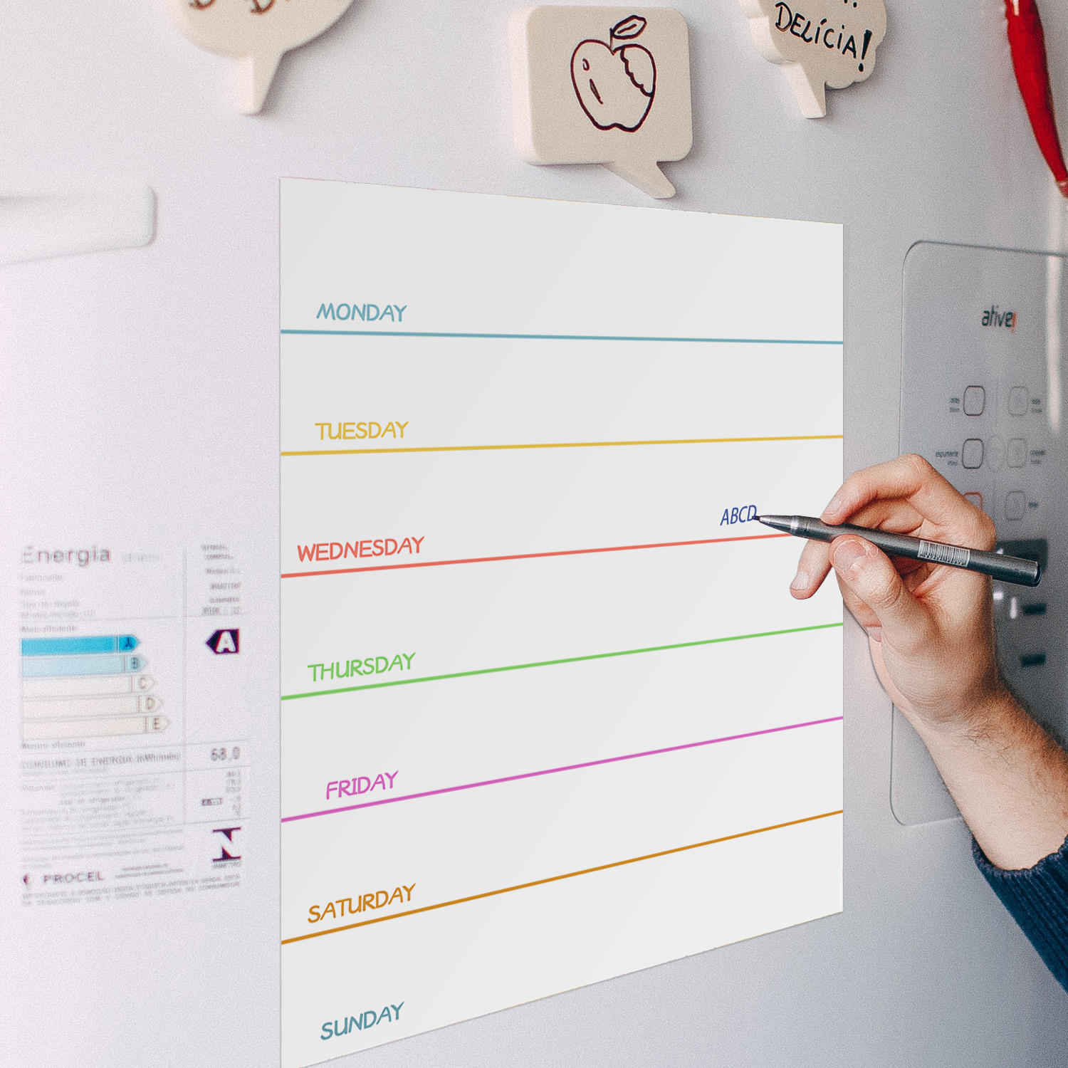 Magnetic Weekly Planner Fridge - Magnetic Letter Board review and price