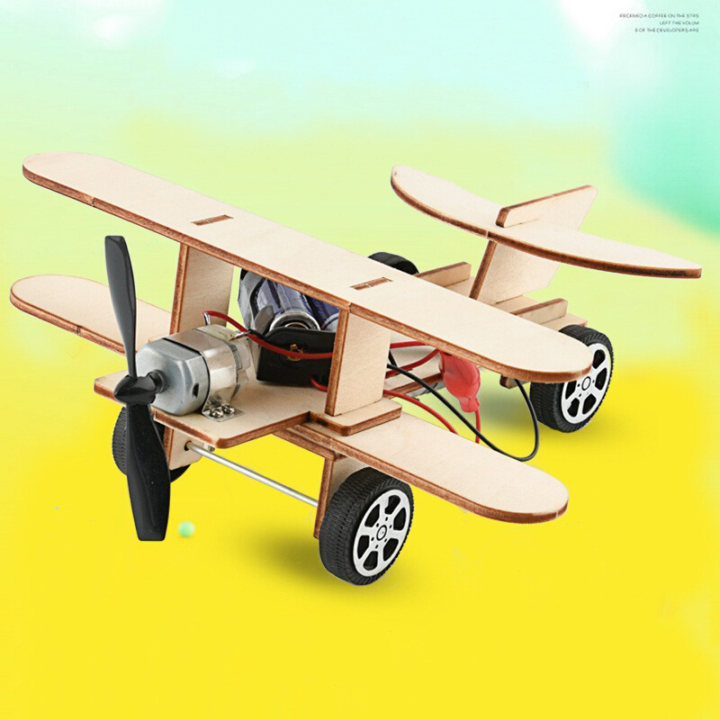 STEM Wooden Electric Biplane M - Kingdom Kids Education review and price