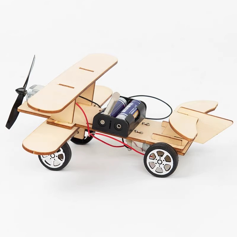 STEM Wooden Electric Biplane M - Kingdom Kids Education review and price
